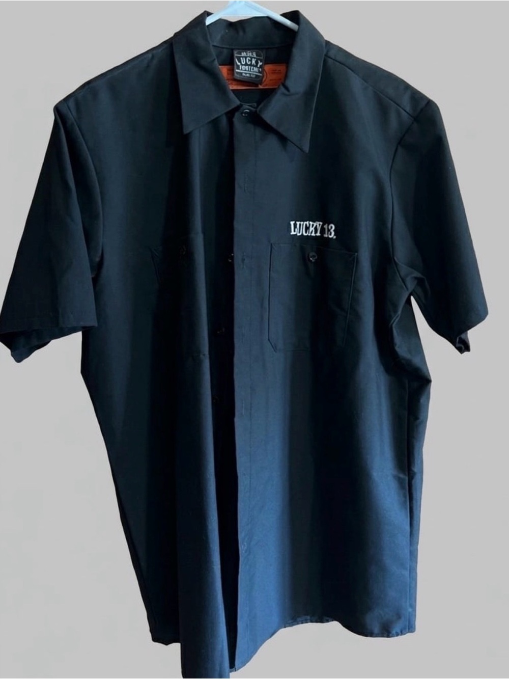 Lucky 13 Wolf Whistle Work Shirt Black Men’s Size XL Never Worn Rockabilly